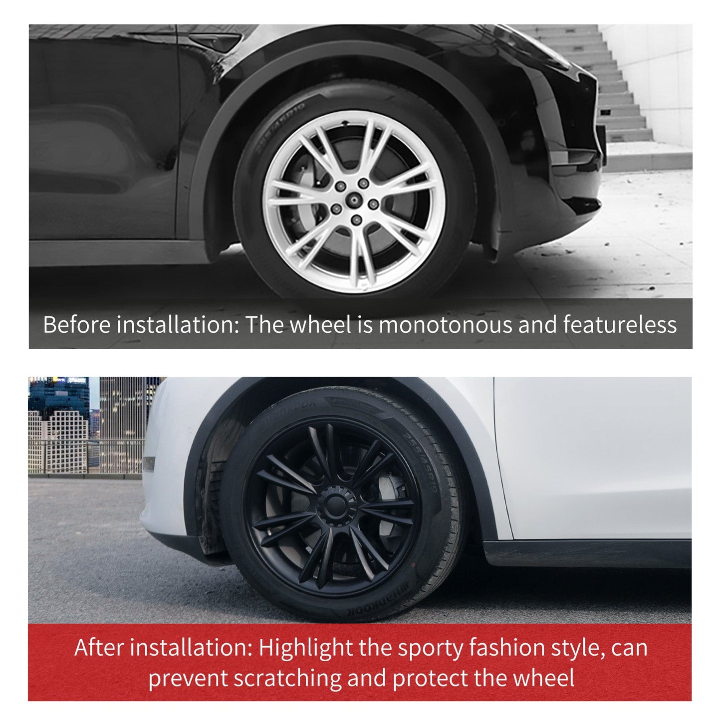 19'' Sport Style Wheel Cover for Tesla Model Y 2020 - 2024 Year - MOTENIO