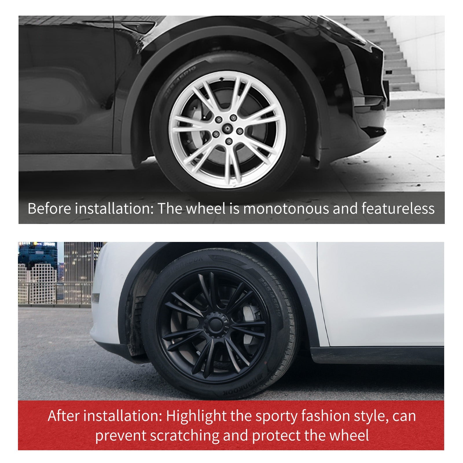 19'' Sport Style Wheel Cover for Tesla Model Y 2020 - 2024 Year - MOTENIO