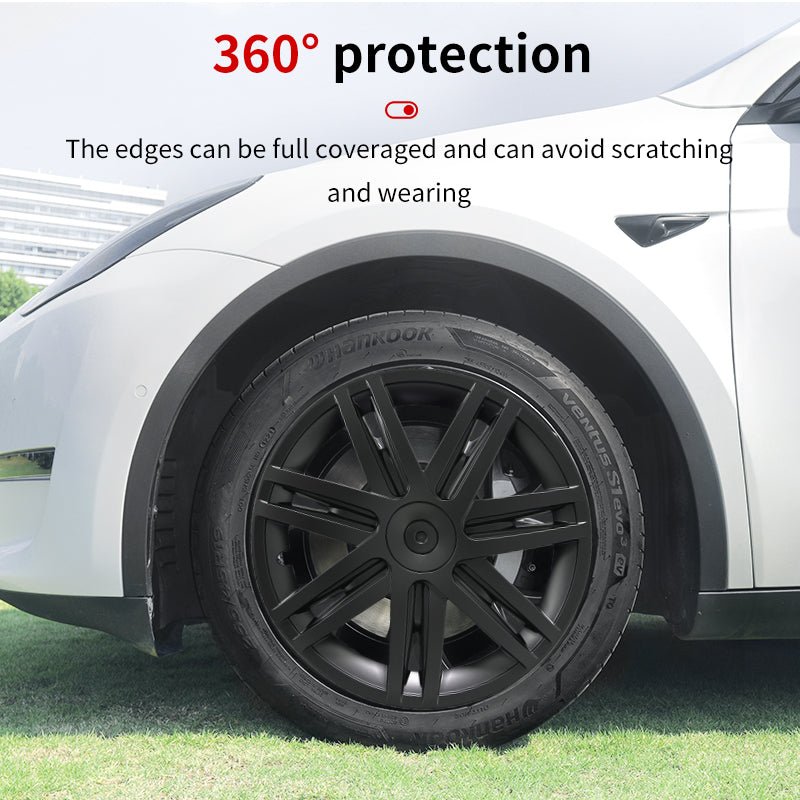 19'' Star Style Wheel Cover Full Coverage Hubcap for Tesla Model Y 2020 - 2024 Year - MOTENIO