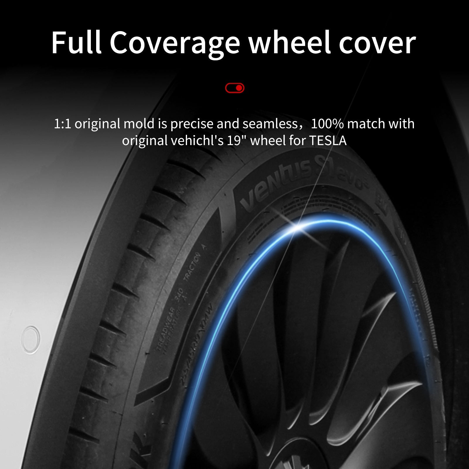 19'' Storm Style Wheel Cover for Tesla Model Y 2020 - 2024 Year - MOTENIO