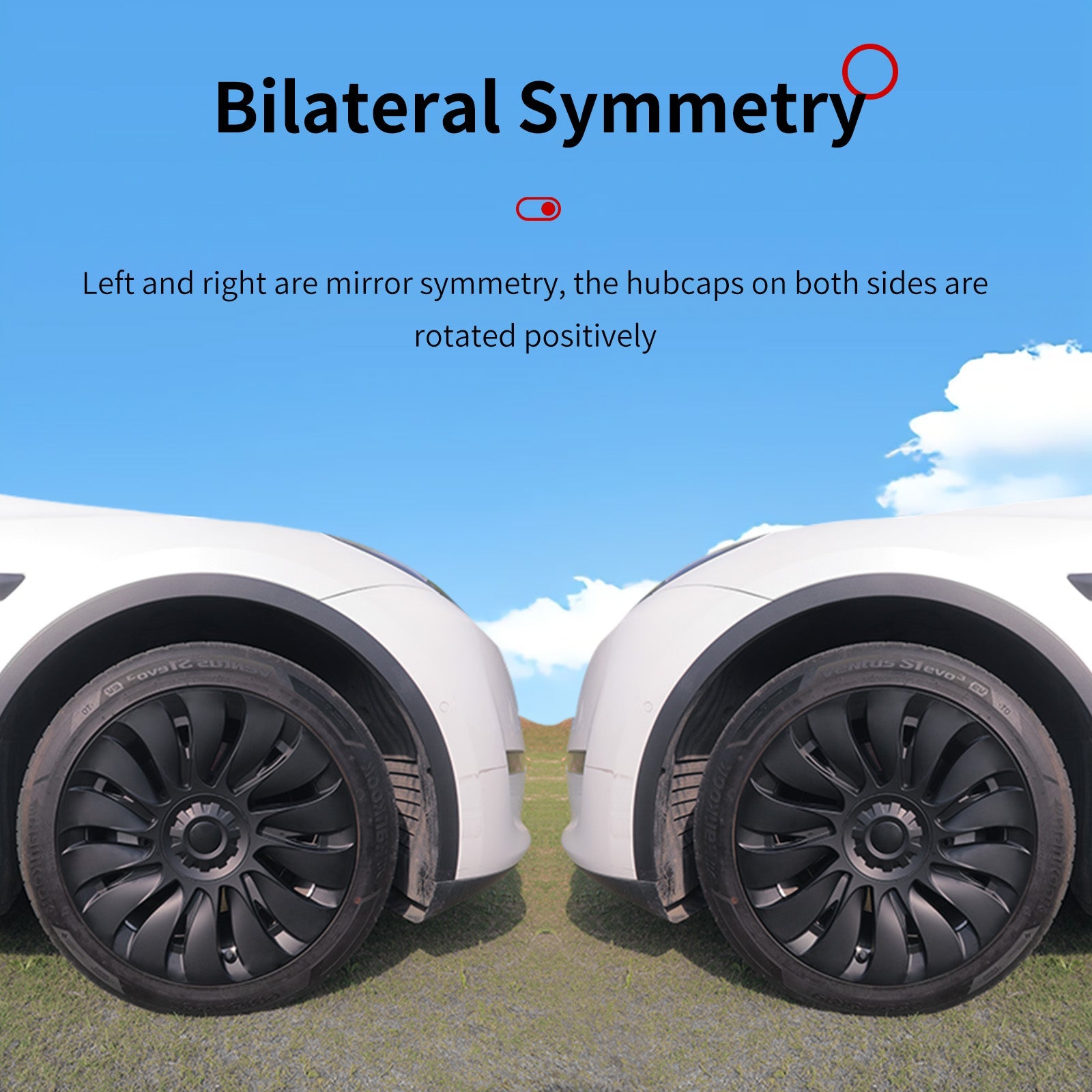 19'' Storm Style Wheel Cover for Tesla Model Y 2020 - 2024 Year - MOTENIO