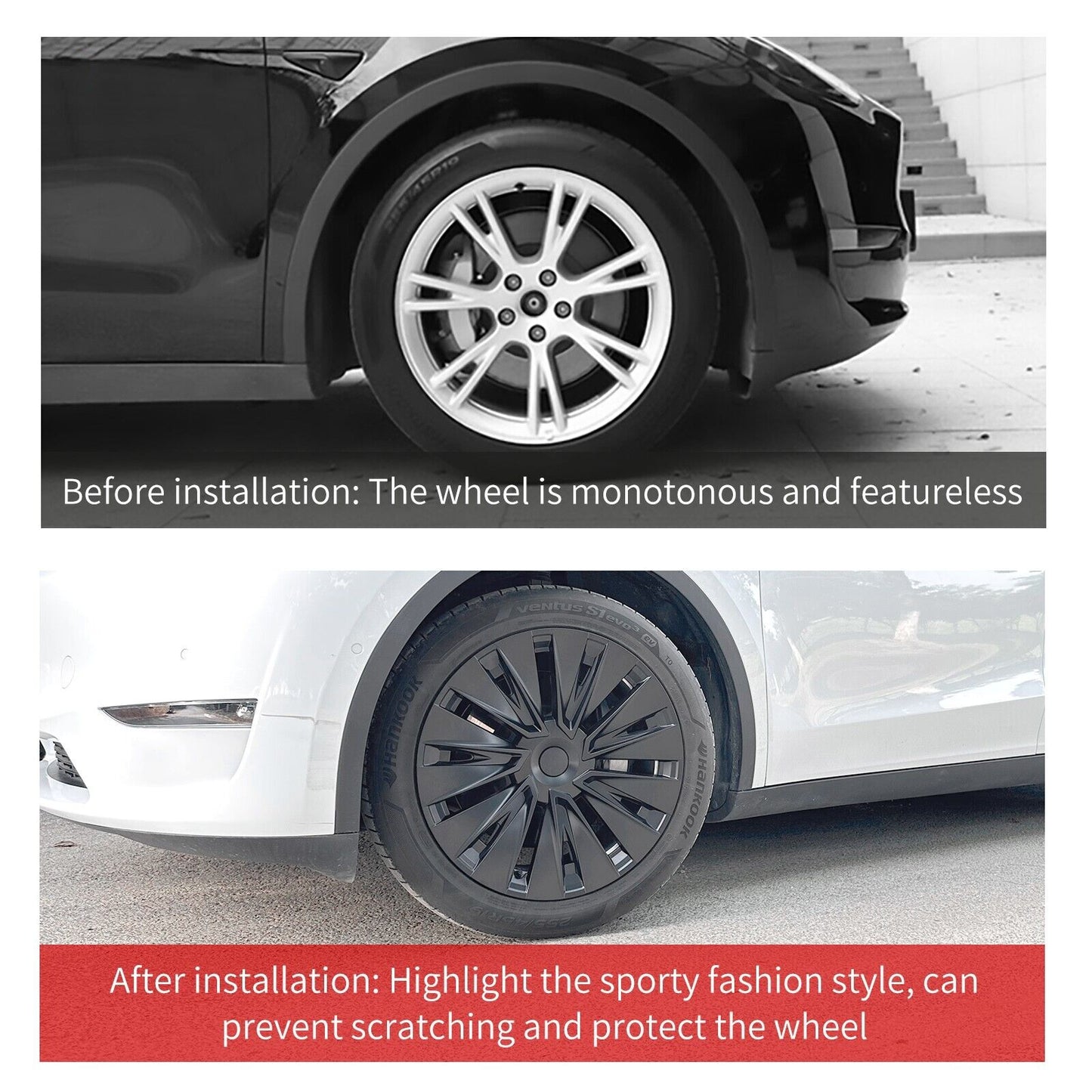 19'' Turbine Style Wheel Cover for Tesla Model Y 2020 - 2024 Year - MOTENIO