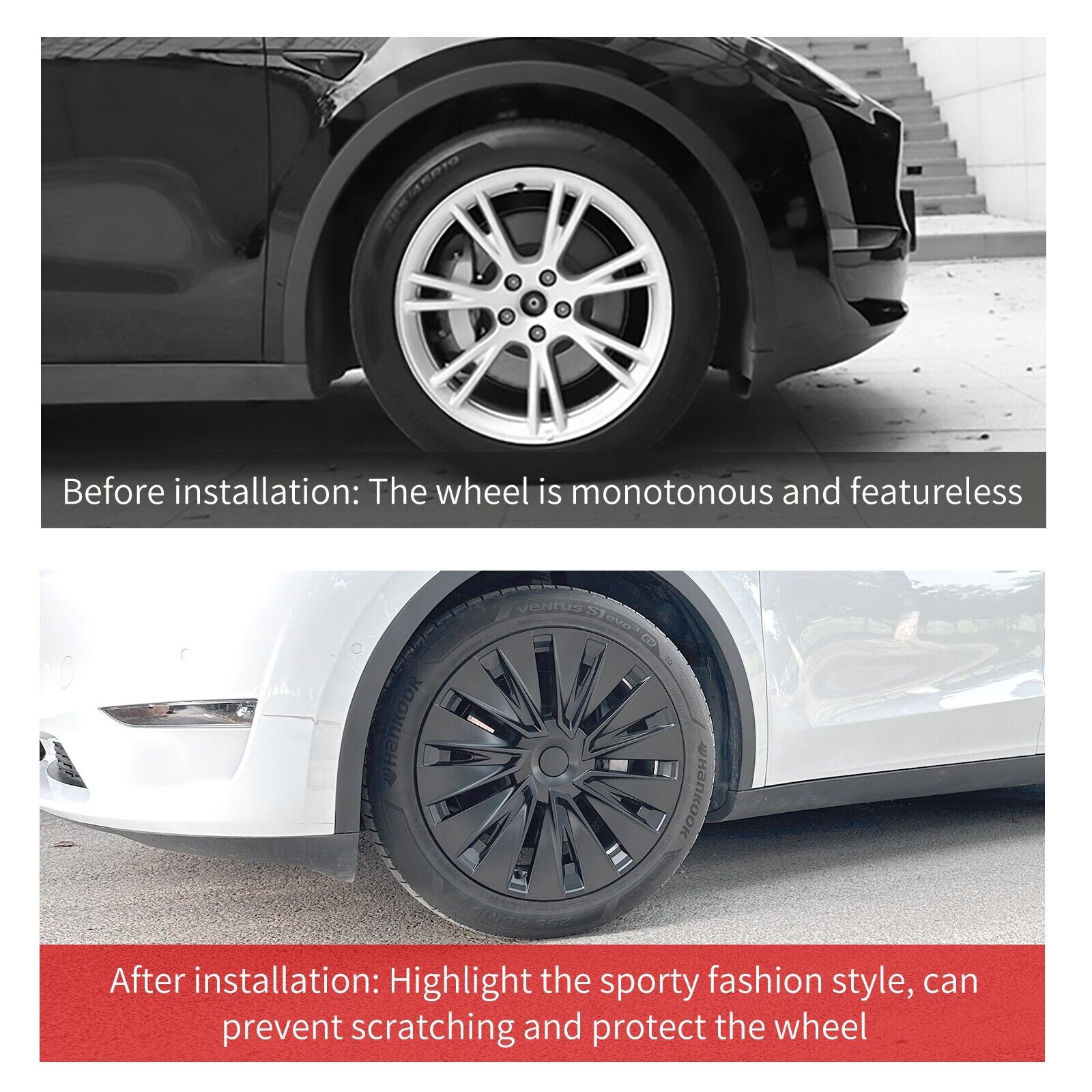 19'' Turbine Style Wheel Cover for Tesla Model Y 2020 - 2024 Year - MOTENIO