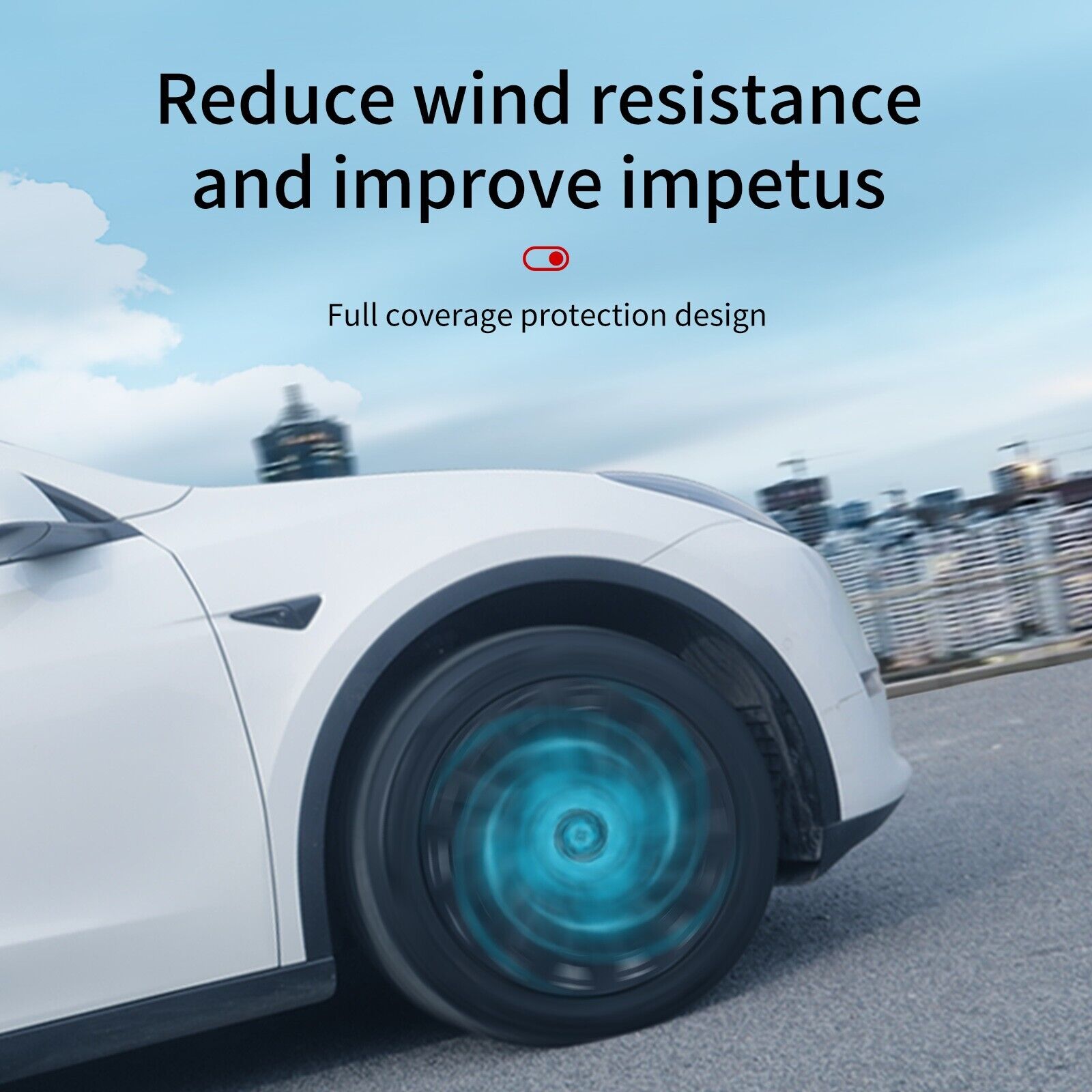 19'' Turbine Style Wheel Cover for Tesla Model Y 2020 - 2024 Year - MOTENIO