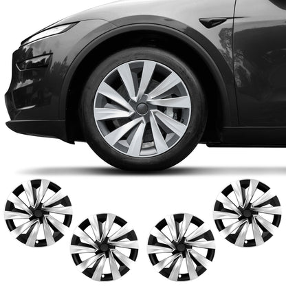 Design for Tesla Model Y Juniper 2025 2026 Wheel Cover 4PCS 19 Inch Hubcap Turbine Style Wheel Hubcaps
