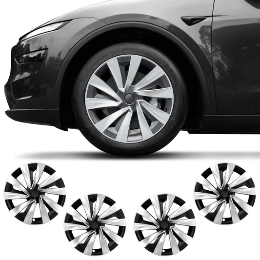 Design for Tesla Model Y Juniper 2025 2026 Wheel Cover 4PCS 19 Inch Hubcap Turbine Style Wheel Hubcaps