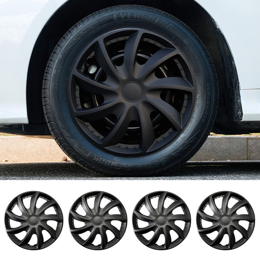 15" Storm Style Wheel Covers Hubcaps for Universal Fit R15 Tire Steel Wheels 4 PCS