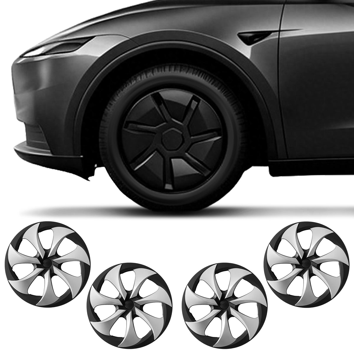 Design for Tesla Model Y Standard 2026 18 inch Wheel cover Fit Aperture Wheels Hubcap Set of 4