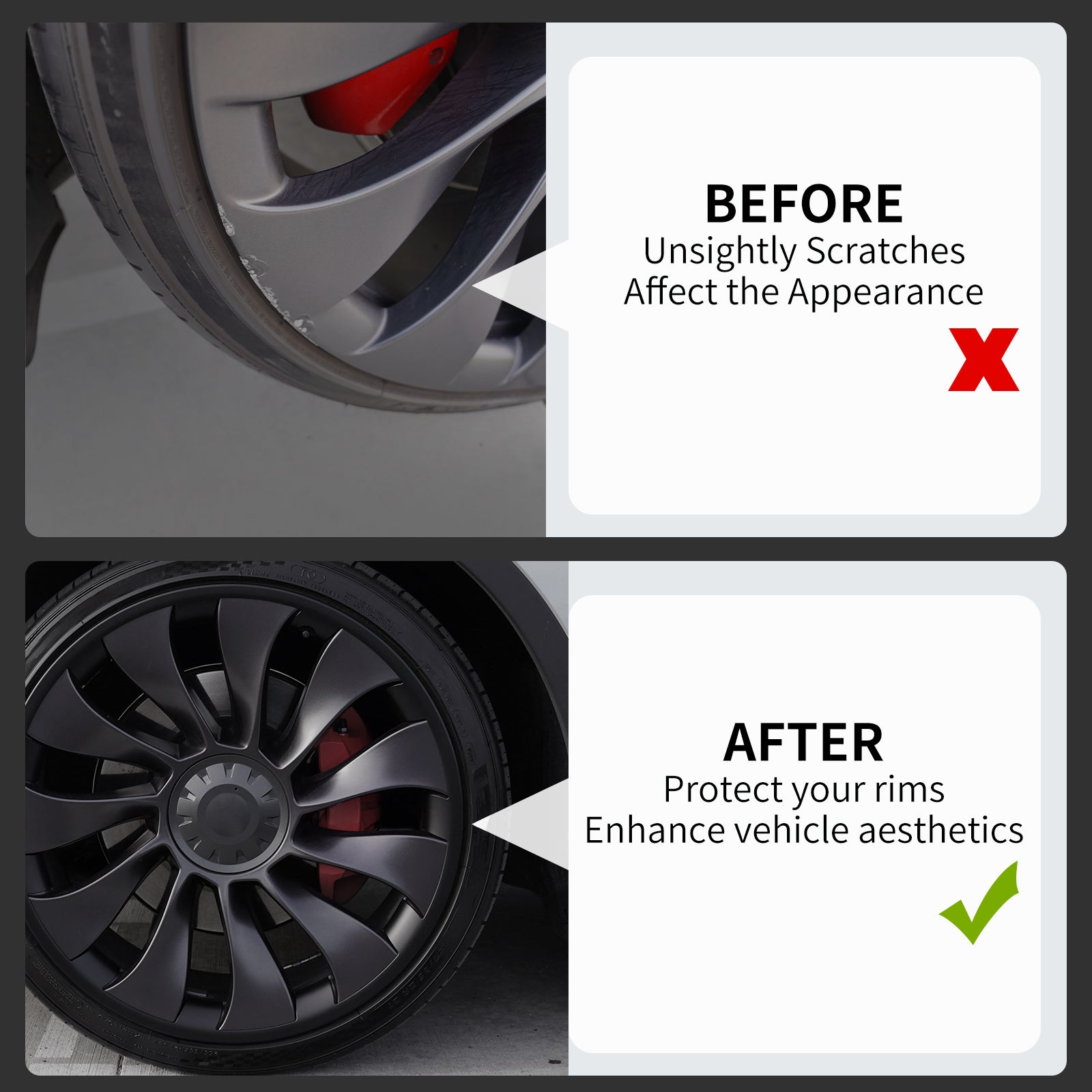 21" Wheel Hub Protection Ring for Tesla Model Y - MOTENIO