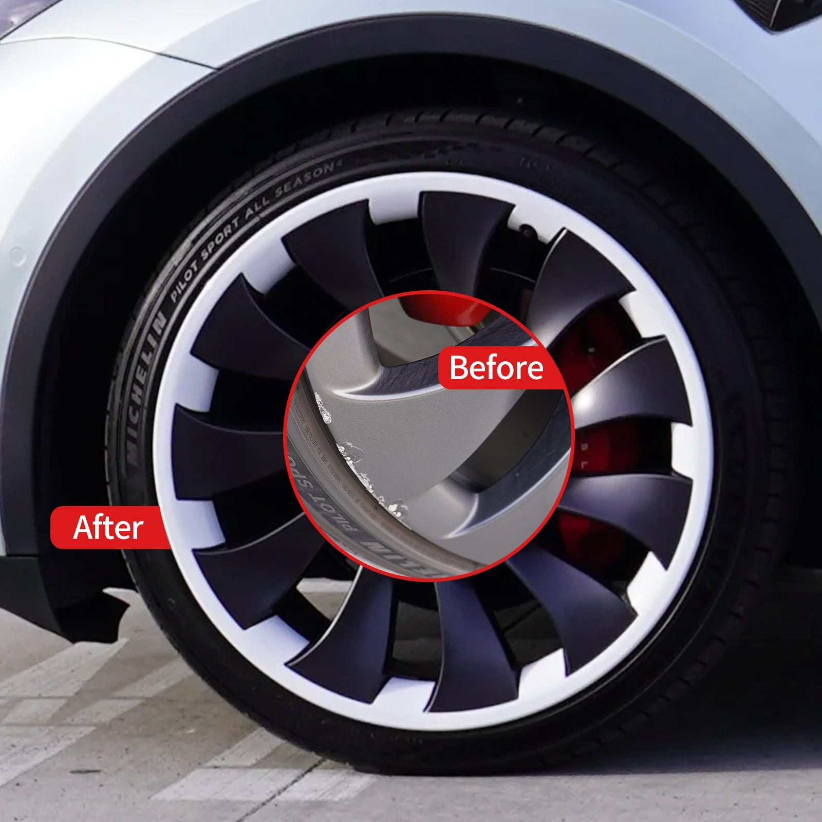 21" Wheel Hub Protection Ring for Tesla Model Y - MOTENIO