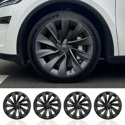 Design for Tesla Model Y Juniper 2025+ Wheel Cover 20 Inch 4pcs Black Turbine Style Hubcaps