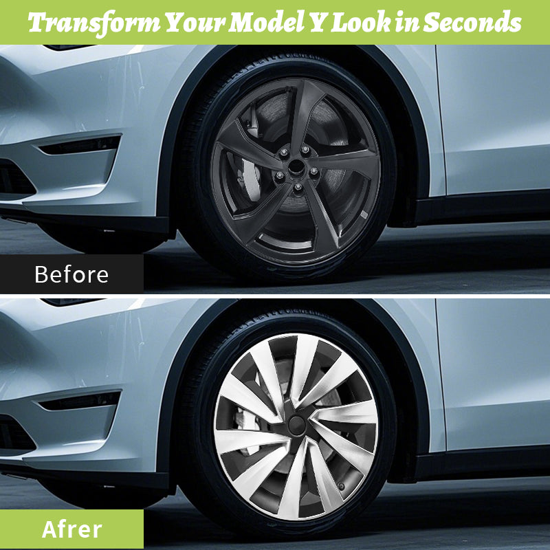 19inch Wheel Cap for Model Y Juniper 2025 Turbine Car Performance Accessories Hub Cap Automobile Wheel Cap Design for Tesla 4PCS