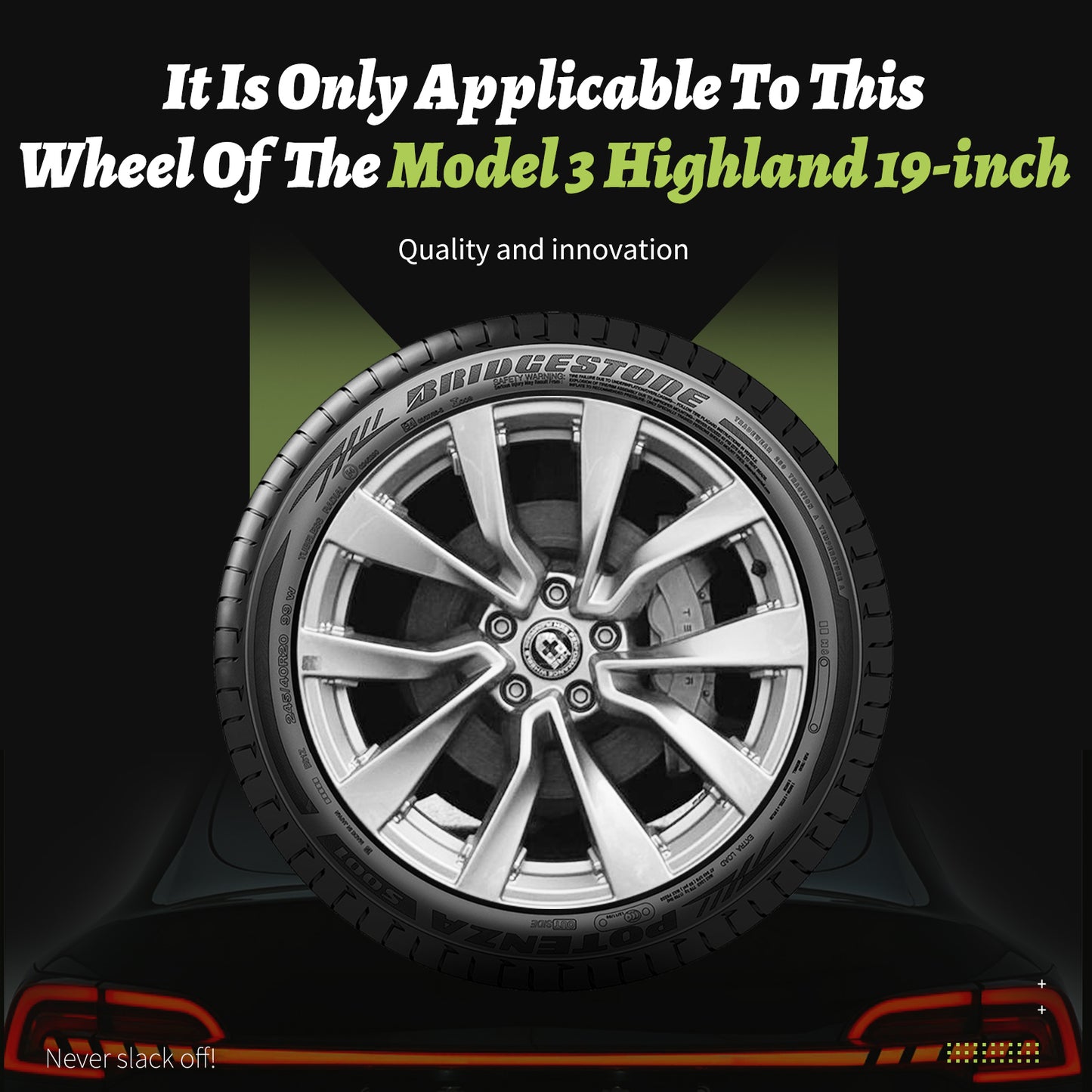 4PCS Design For Model 3 Highland 2023-2025 19 inch Wheel Protector Trim Rings