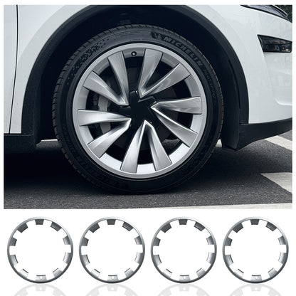 For 20" Tesla Model Y Juniper 2025 2026 Wheel Hub Protection Ring – Guard Against Curb Rash & Scratches, Durable ABS Hub Rim Saver Cover for 20-Inch Wheels (Set of 4)