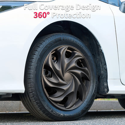 14" Tornado Style Wheel Covers Hubcaps for Universal Fit R14 Tire Steel Wheels 4 PCS
