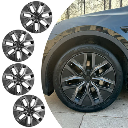 Fit for Tesla 19 Inch Model Y 2020-2024 Hubcap 4PCS Arachnid Style Grey Black Wheel Covers