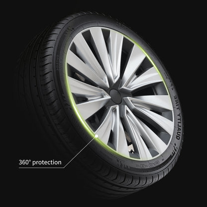 Design for Tesla 2020-2024 Model Y Wheel Cover Turbine New Style Hub Caps Silver Black 4PCS Hubcaps