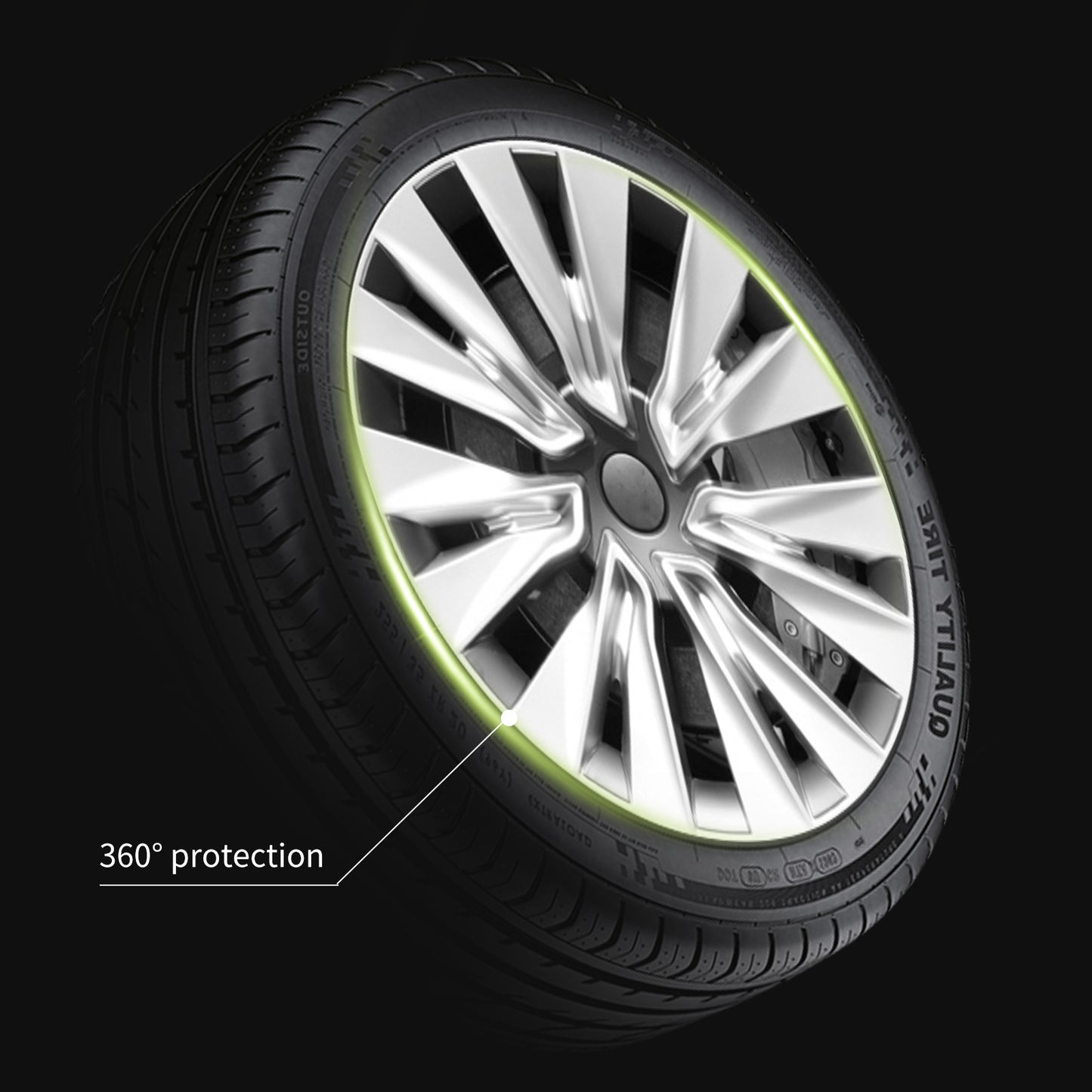 Tesla Wheel Caps Model Y Induction Wheel Covers 19 inch Silver 4PCS for New Turbine Hubcaps