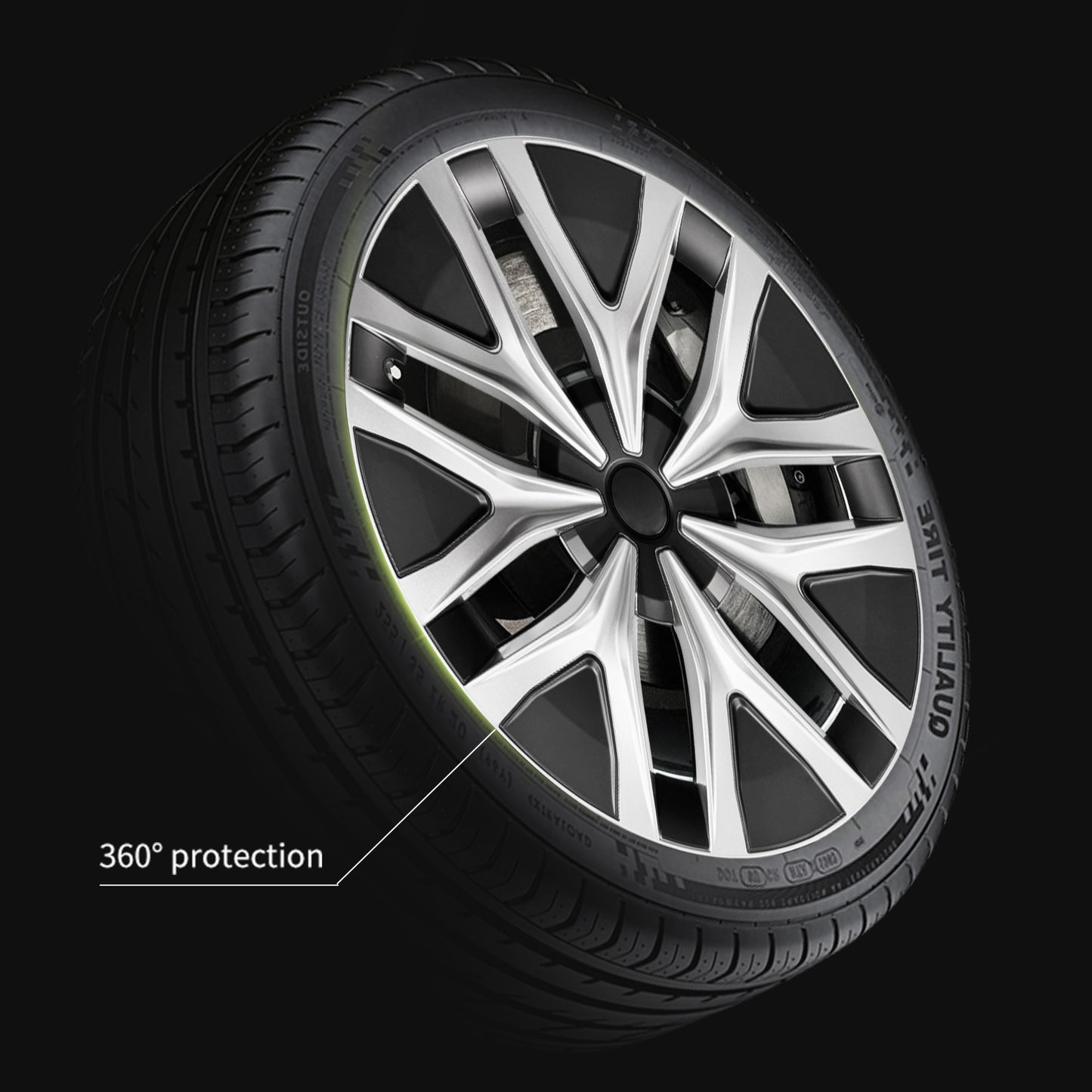 Design for Tesla Model Y 2020-2024 Wheel Cover 4pcs Full Rim Protect 19 Inch Hubcap Arachnid Style