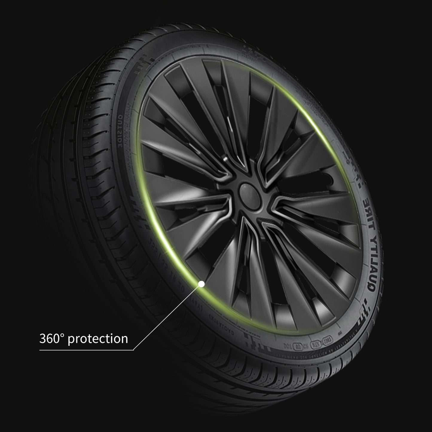 19" Model Y Hubcap Design for Tesla Model Y(2020-2024) Wheel Cover 4pcs Black New Turbine Covers