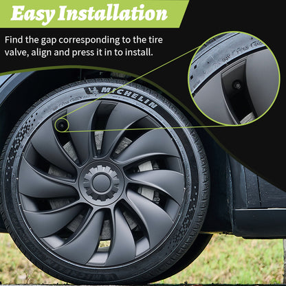 MOTENIO 19" Hubcaps Designed for Tesla Model Y Juniper 2025 & 2026