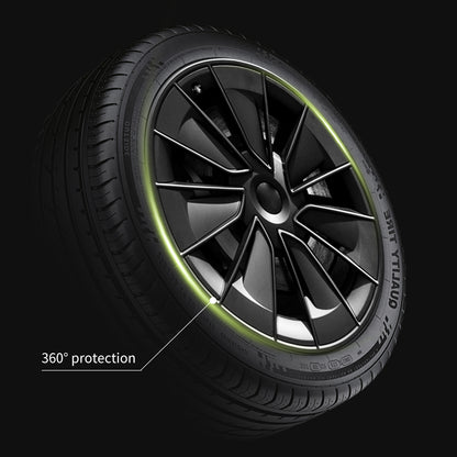 Design for Tesla 19" Wheel Cover Model Y (2020-2024) Matte Black Knife Hubcaps(set of 4)