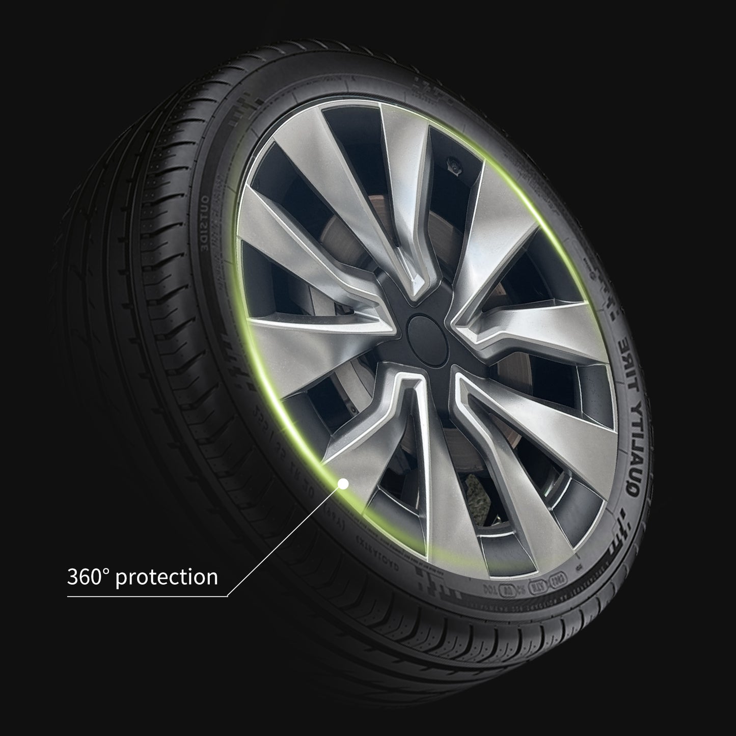 Design for Tesla Wheel Cover 19'' Model 3 Highland 2023-2025 4pcs Turbine Style Hubcaps