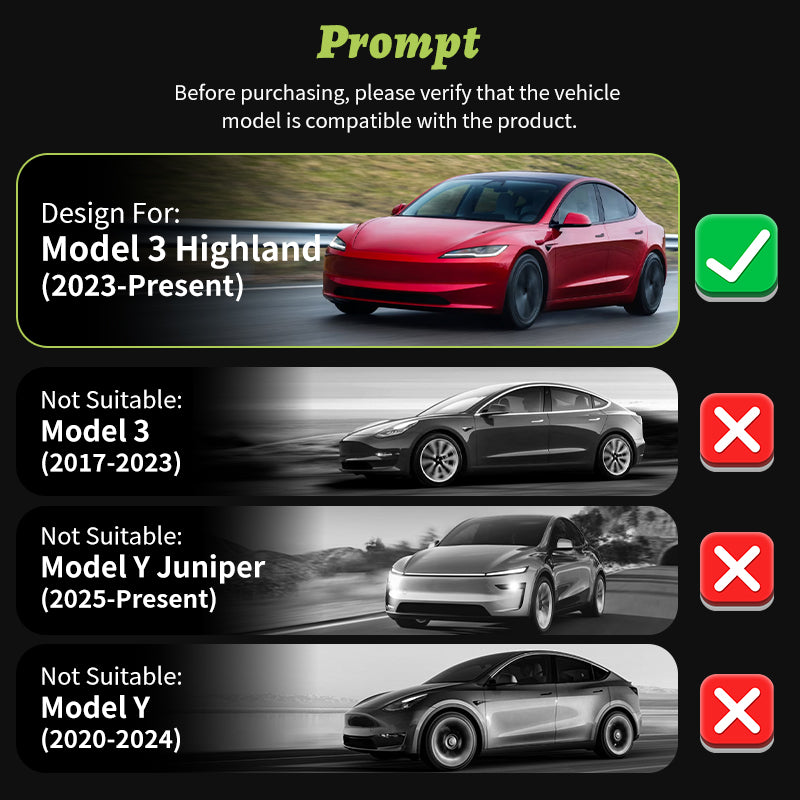 Design for Tesla Wheel Cover 19'' Model 3 Highland 2023-2025 4pcs Turbine Style Hubcaps