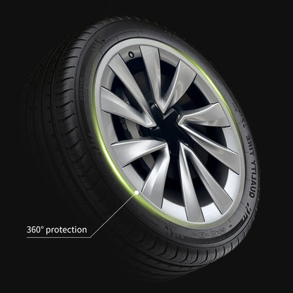 For 20" Tesla Model Y Juniper 2025 2026 Wheel Hub Protection Ring – Guard Against Curb Rash & Scratches, Durable ABS Hub Rim Saver Cover for 20-Inch Wheels (Set of 4)