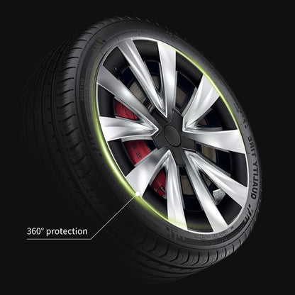 18 Inch Model 3 Wheel Cover Design for Tesla 2017-2023 Hubcaps 4X Silver Turbine Style Covers