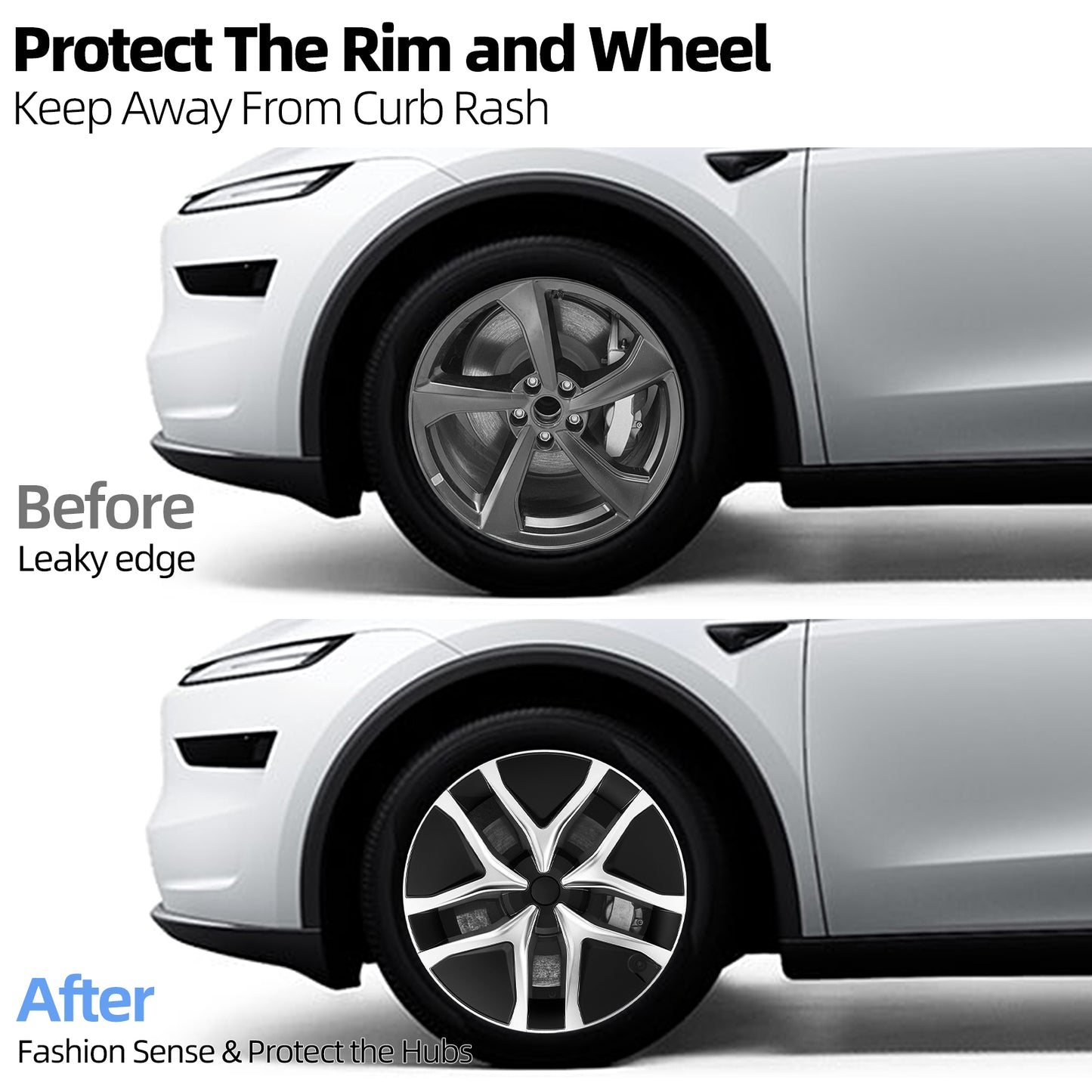 Design for Tesla Model Y Juniper 2025+ Wheel Cover 4PCS 19 Inch Hubcap Silver Arachnid Style