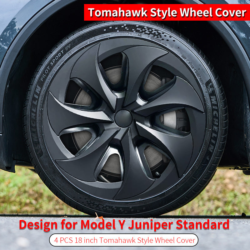 MOTENIO Tomahawk 18" Wheel Covers for Tesla Model Y Juniper with Aperture Wheels (2026-Present) - 4PCS