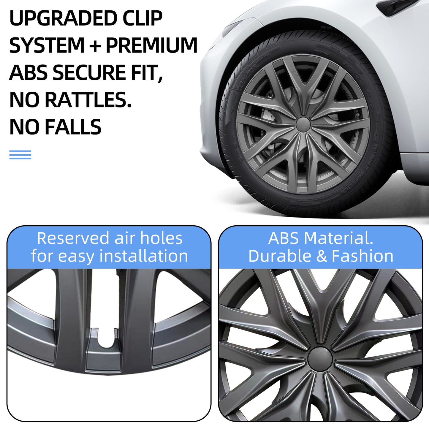 Design for 18 Inch Model 3 Highland Wheel Cover Arachnid Style 4PCS Hubcap