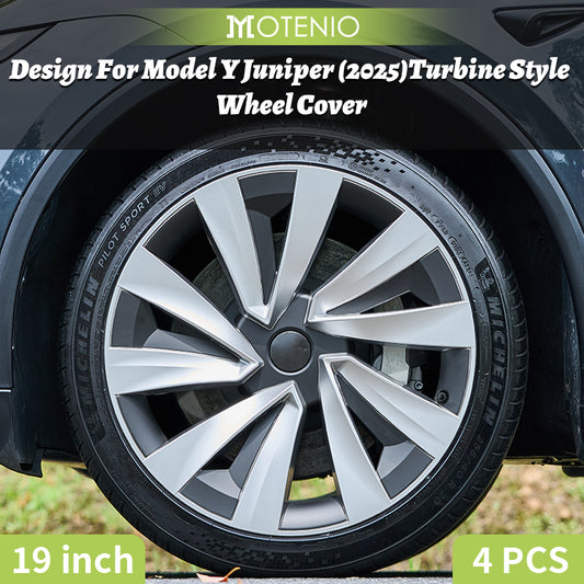 19inch Wheel Cap for Model Y Juniper 2025 Turbine Car Performance Accessories Hub Cap Automobile Wheel Cap Design for Tesla 4PCS