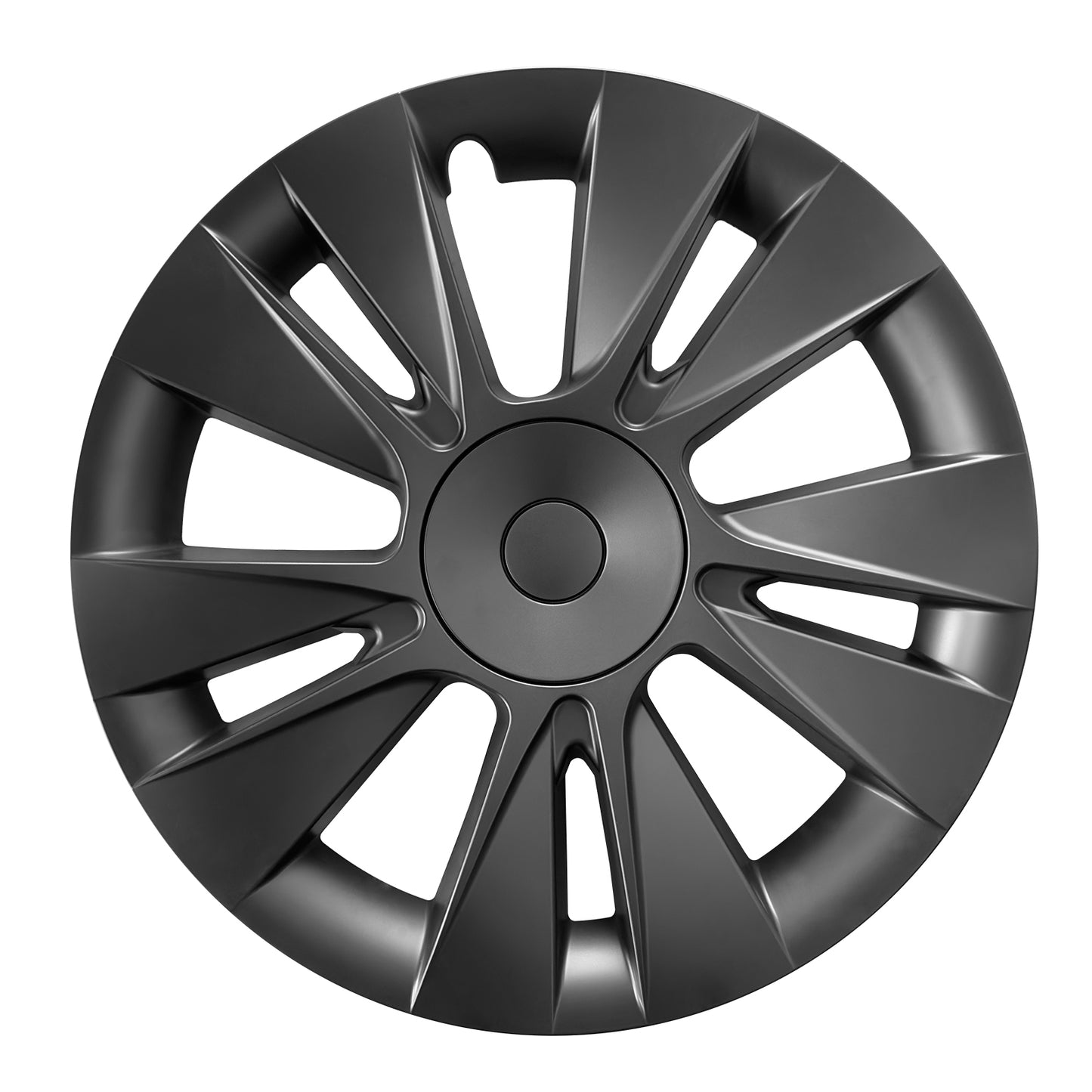 18"Model 3 Hubcap Design for Tesla Wheel Cover Model 3 2017-2023 4PCS Matte Black Knife Style Hub Caps