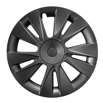 18"Model 3 Hubcap Design for Tesla Wheel Cover Model 3 2017-2023 4PCS Matte Black Knife Style Hub Caps