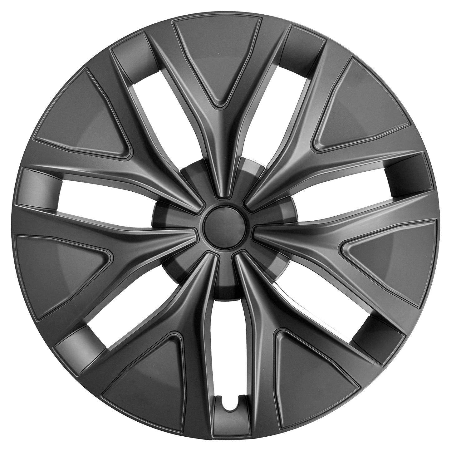 Fits for 19 Inch Tesla Model Y 2020-2024 Hubcap 4PCS Wheel Cover Matte Black Arachnid Style Hub Caps
