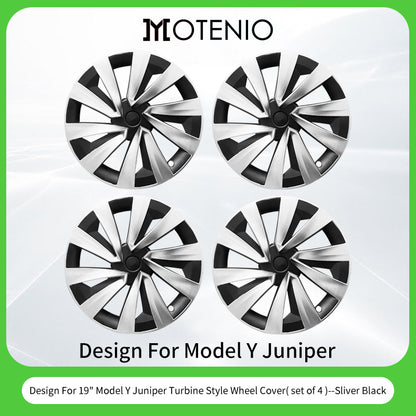 19inch Wheel Cap for Model Y Juniper 2025 Turbine Car Performance Accessories Hub Cap Automobile Wheel Cap Design for Tesla 4PCS