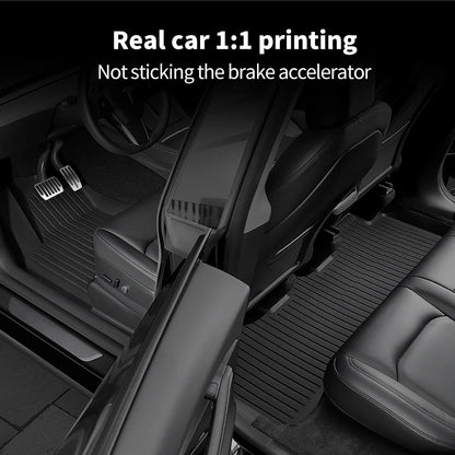 Tesla Model Y Waterproof Floor Mats All Weather Anti - Slip Floor Liners - MOTENIO