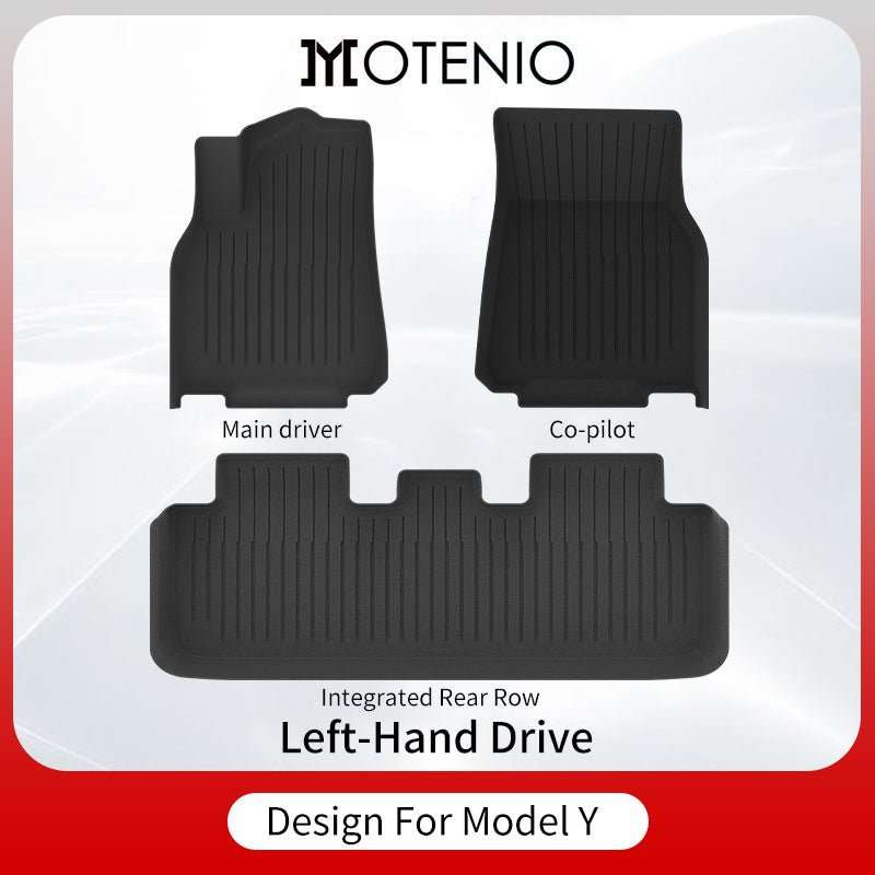 Tesla Model Y Waterproof Floor Mats All Weather Anti - Slip Floor Liners - MOTENIO
