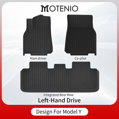 Tesla Model Y Waterproof Floor Mats All Weather Anti - Slip Floor Liners - MOTENIO